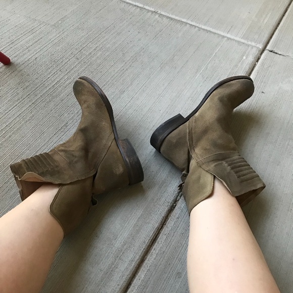 Free people suede slip on moto ankle boots size 41 - Picture 6 of 8